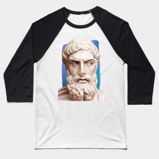 Greek Philosopher Epicurus Illustration Baseball T-Shirt